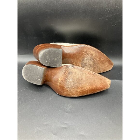 $1k 6.5 C back At The Ranch Crystal Pony Hair Cowgirl Mules Boots - Picture 7 of 8